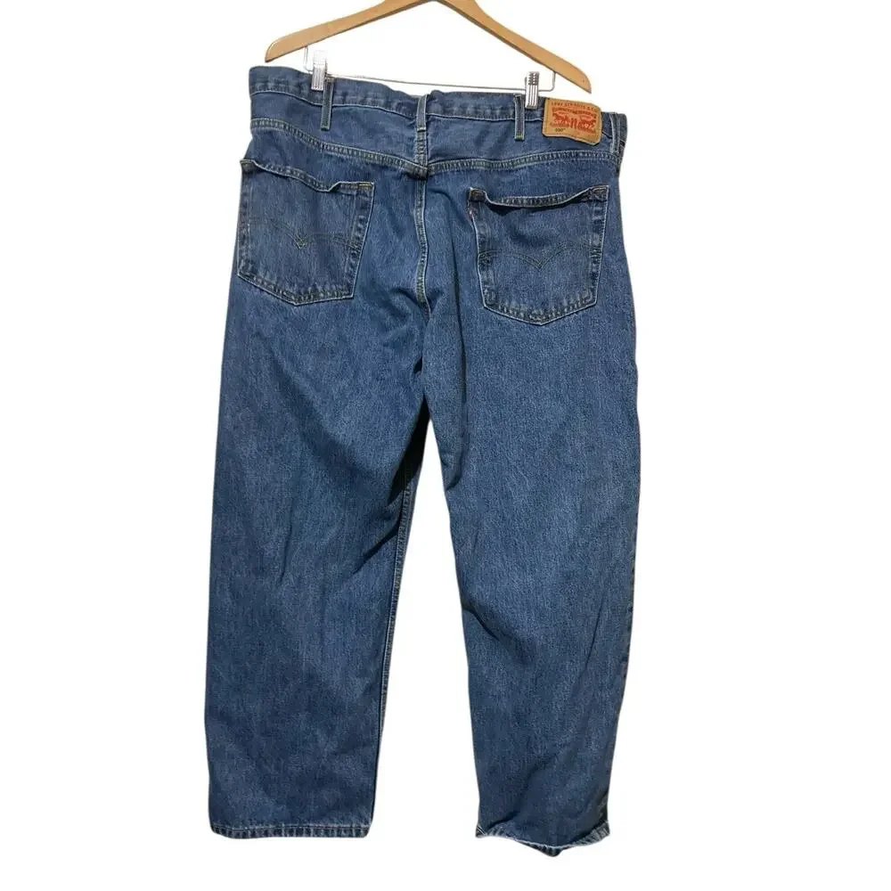 Levis 550 Jeans Men's 44x29 Blue Denim‎ Relaxed Fit Straight Leg Medium Wash